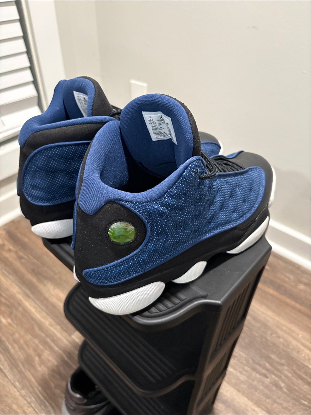 Jordan Black & Royal Blue High-Top Basketball Sneakers - Picture 3 of 10